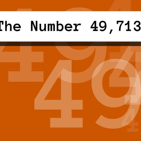 About The Number 49,713