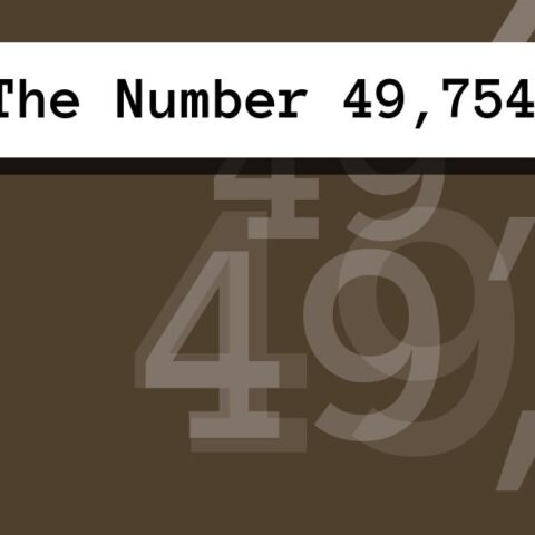 About The Number 49,754