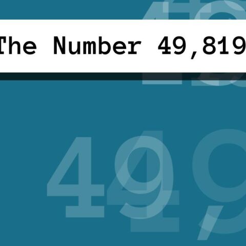 About The Number 49,819