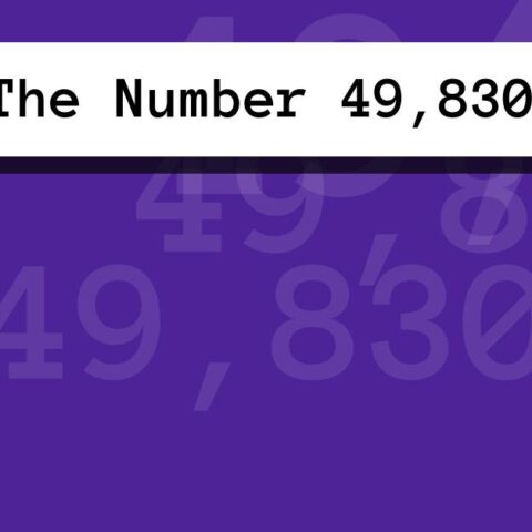 About The Number 49,830