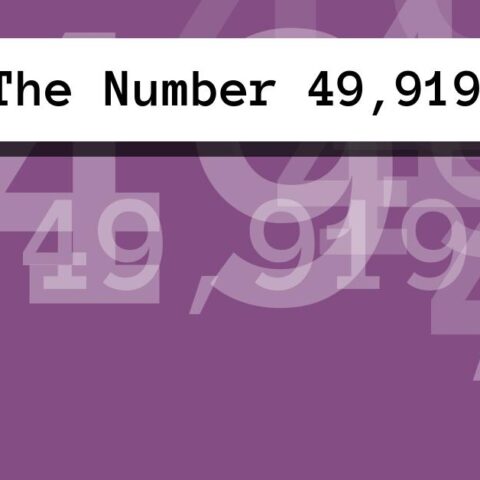 About The Number 49,919