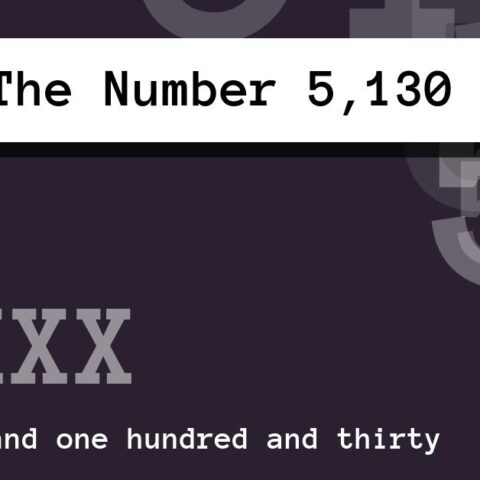 About The Number 5,130