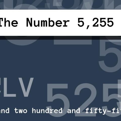 About The Number 5,255