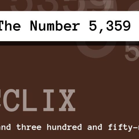 About The Number 5,359