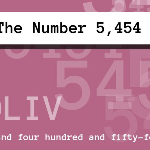 About The Number 5,454