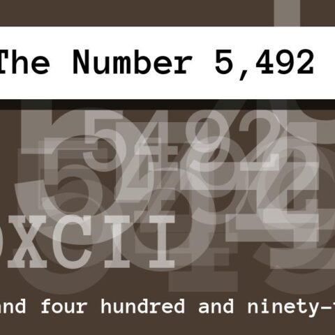 About The Number 5,492