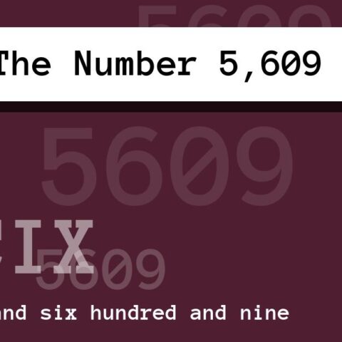 About The Number 5,609