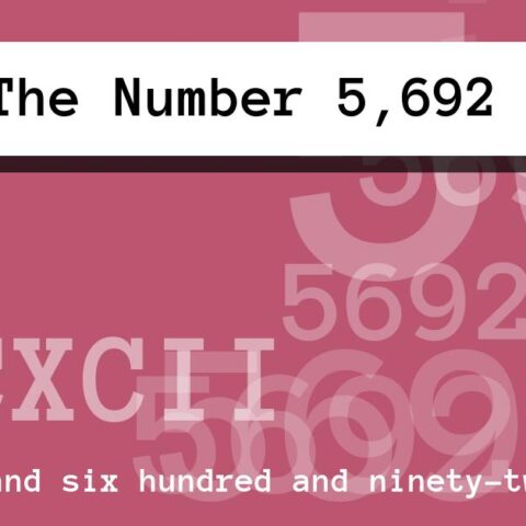 About The Number 5,692