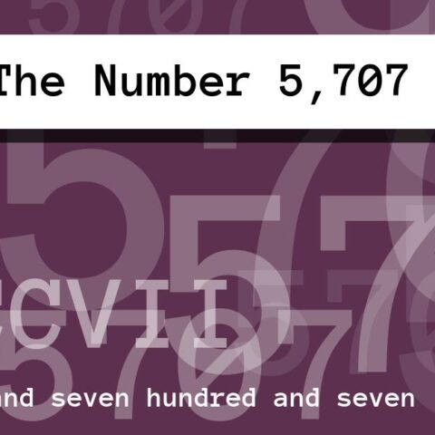 About The Number 5,707