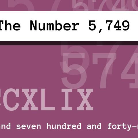 About The Number 5,749