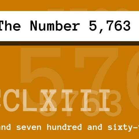 About The Number 5,763