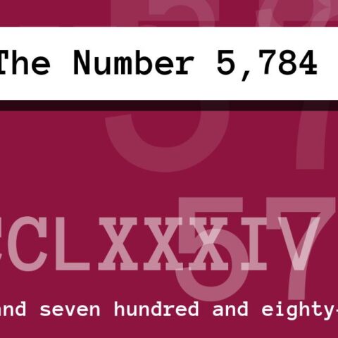 About The Number 5,784