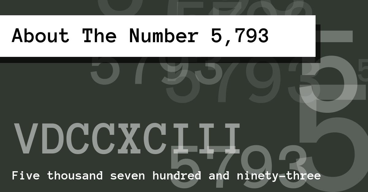 About The Number 5,793
