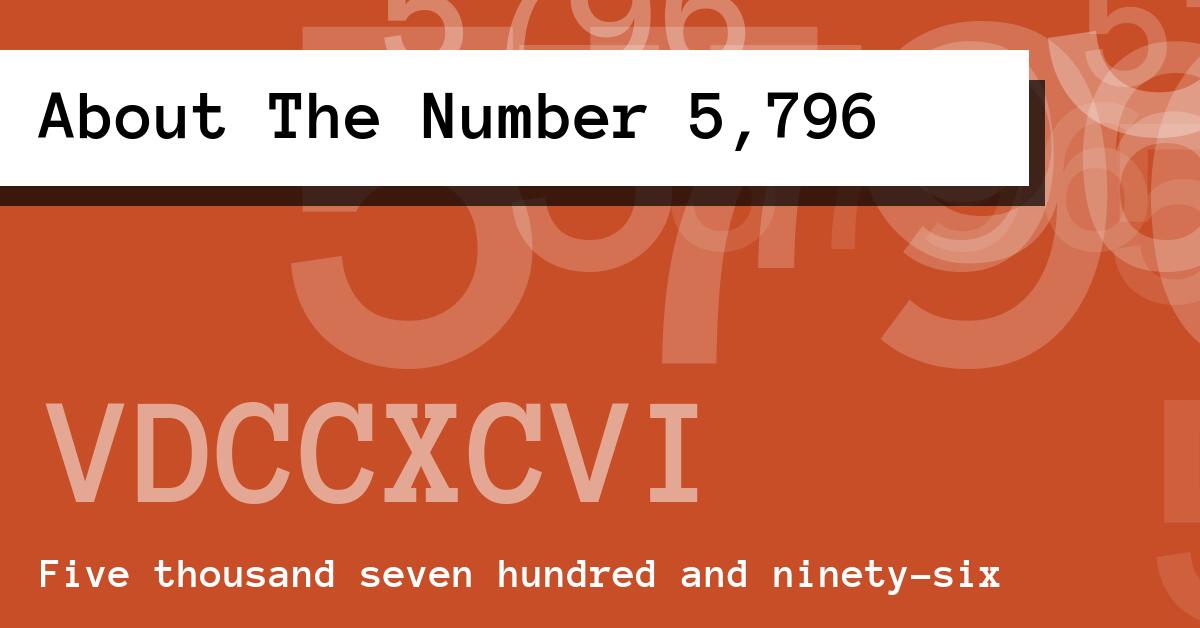 About The Number 5,796
