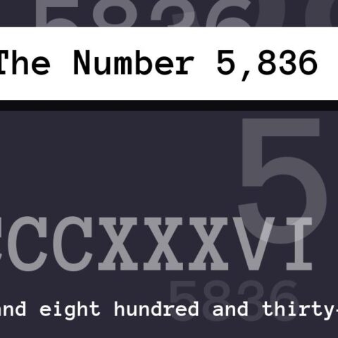 About The Number 5,836