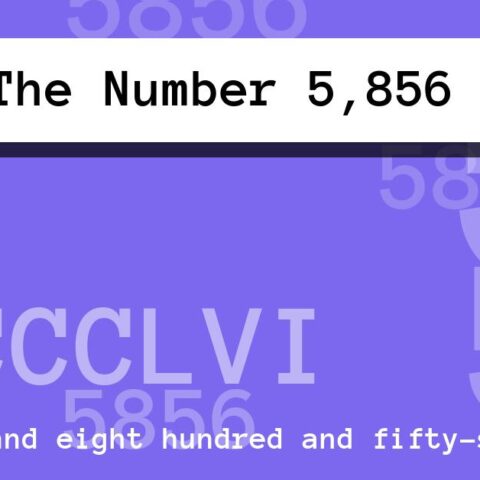 About The Number 5,856