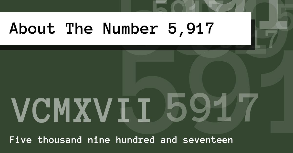 About The Number 5,917