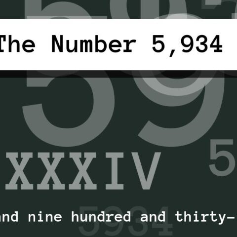 About The Number 5,934