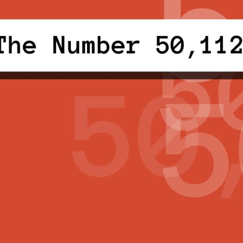 About The Number 50,112