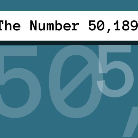 About The Number 50,189