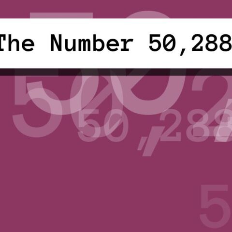 About The Number 50,288