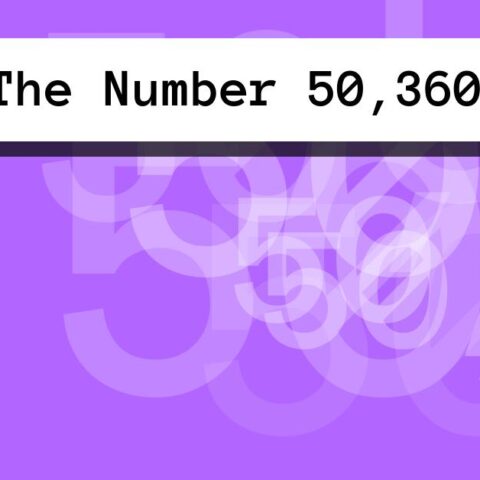About The Number 50,360