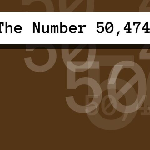 About The Number 50,474