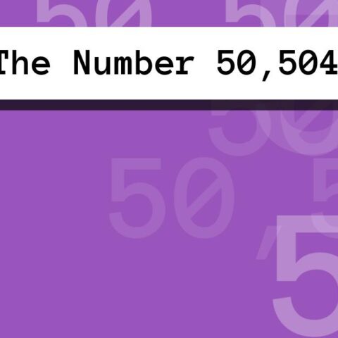 About The Number 50,504