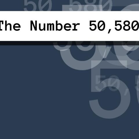 About The Number 50,580