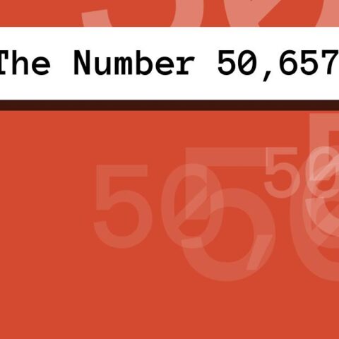About The Number 50,657