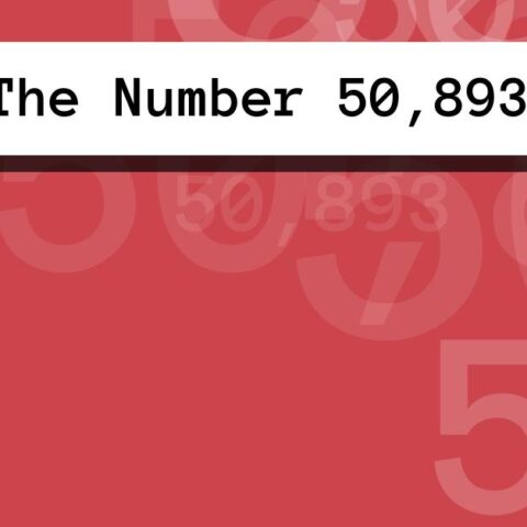 About The Number 50,893