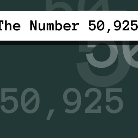 About The Number 50,925