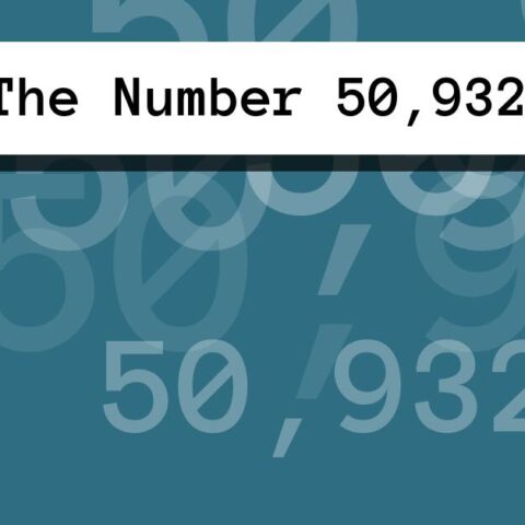 About The Number 50,932