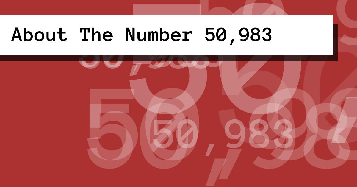 About The Number 50,983
