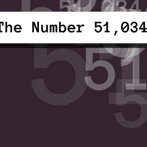 About The Number 51,034
