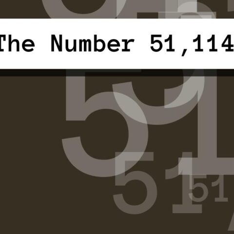 About The Number 51,114