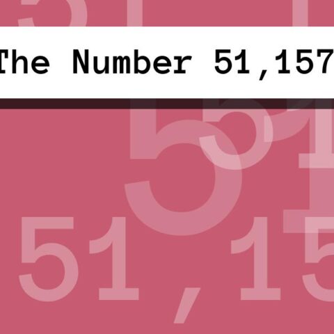 About The Number 51,157