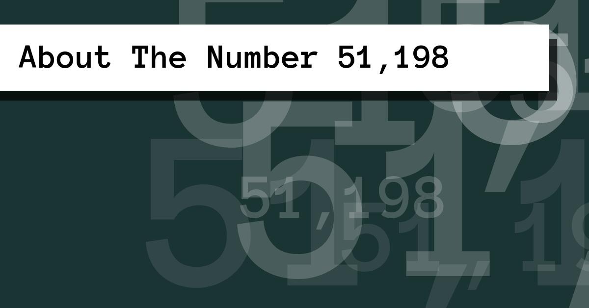 About The Number 51,198