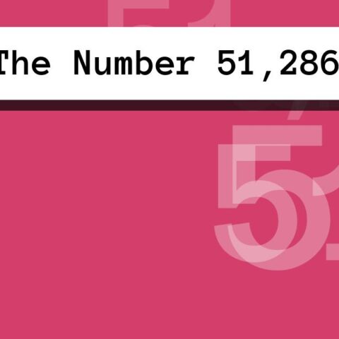 About The Number 51,286