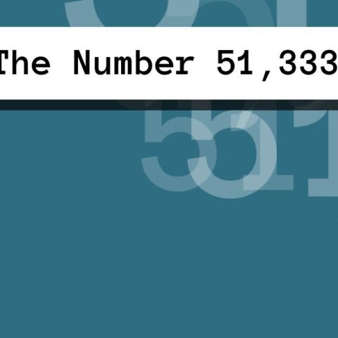 About The Number 51,333