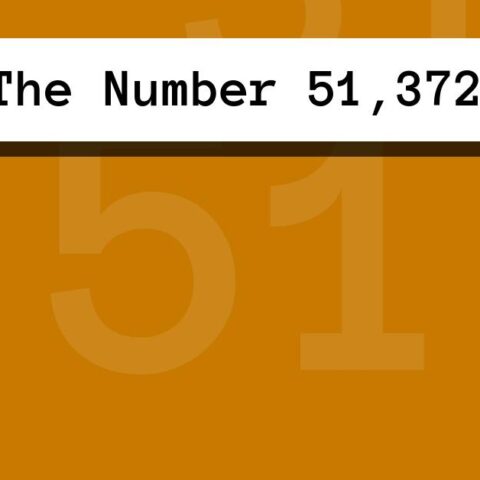 About The Number 51,372