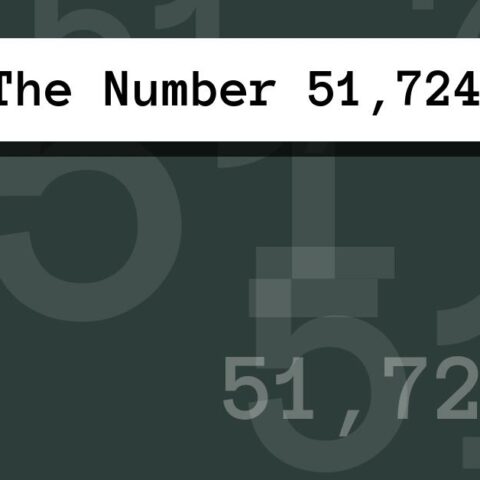 About The Number 51,724