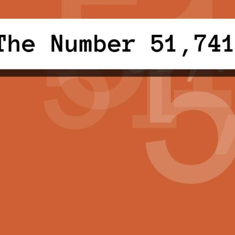 About The Number 51,741