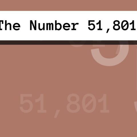 About The Number 51,801