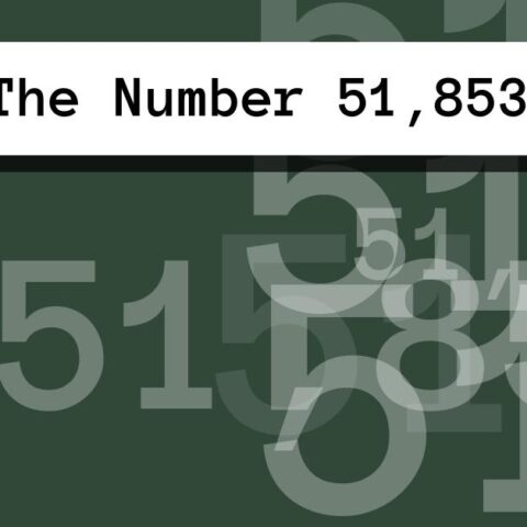 About The Number 51,853