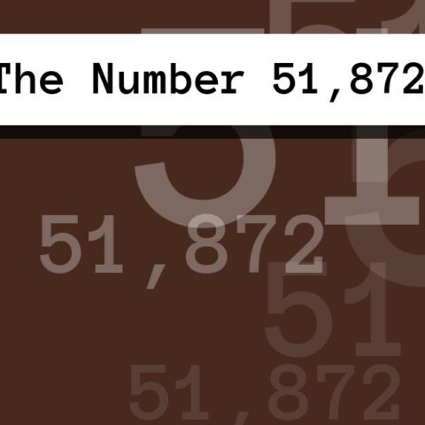 About The Number 51,872