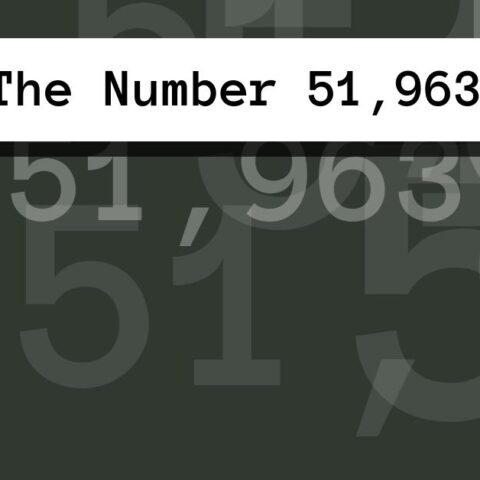 About The Number 51,963