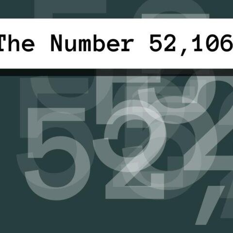 About The Number 52,106