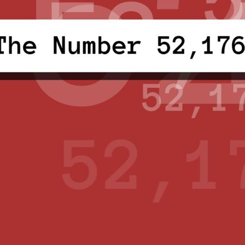 About The Number 52,176