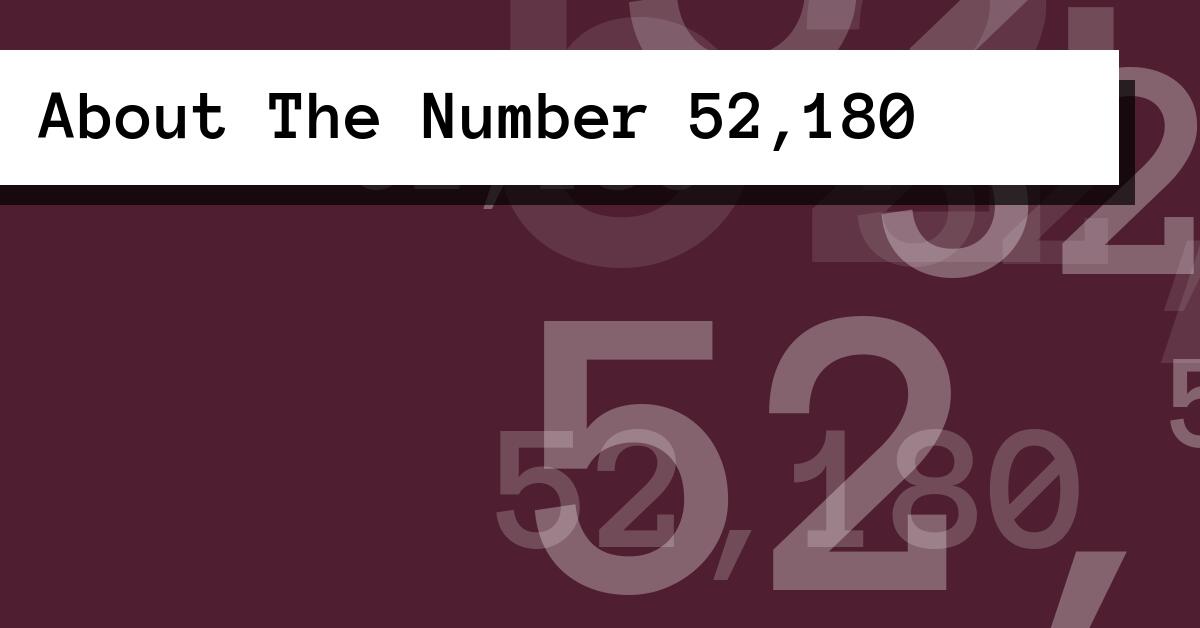 About The Number 52,180